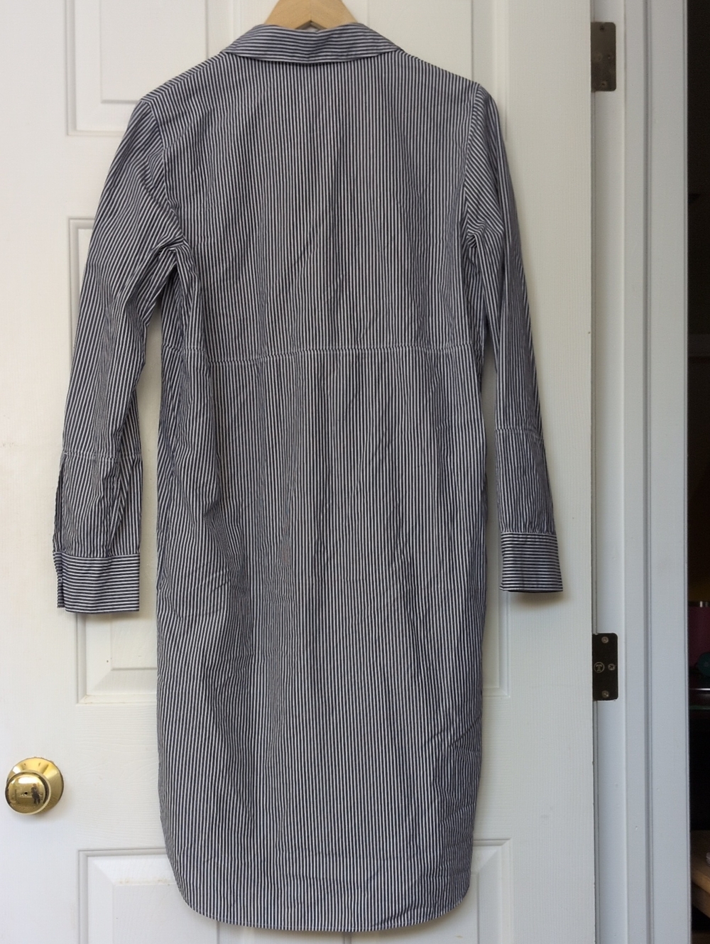 COS Striped Collared Shirt Dress Blue White Size 38 US Medium Button Down Cotton - Picture 6 of 11